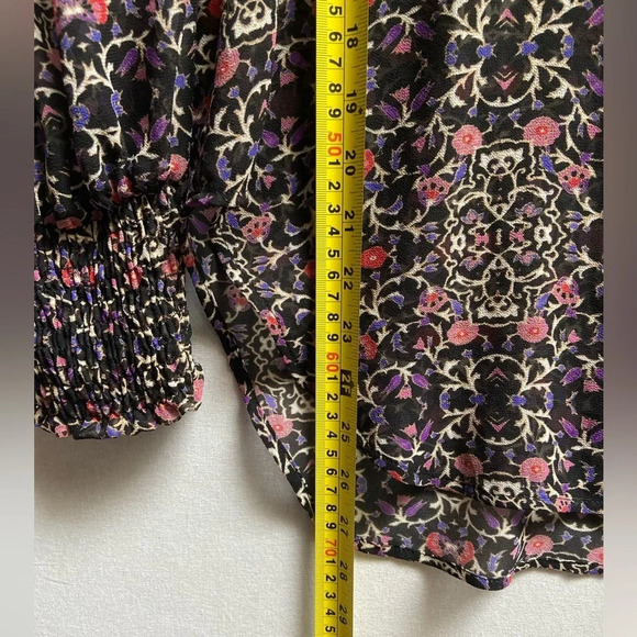 MISA LOS  ANGELES Floral Print Long Sleeve Blouse SZ S - Picture 14 of 14